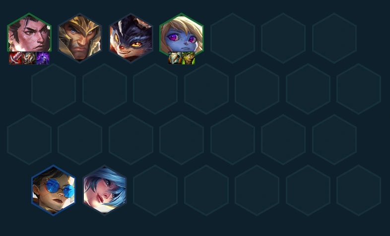 Hình ảnh mô tả form def lv6 dành cho vị tướng Zaahen DTCL mùa 16 