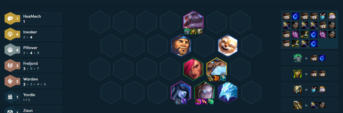 Đội Hình T-Hex Orianna Piltover DTCL mùa 16