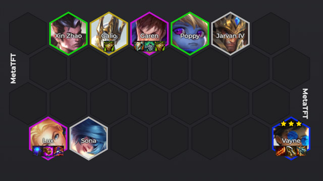 đội hình Vayne Demacia Reroll trong DTCL Mùa 16