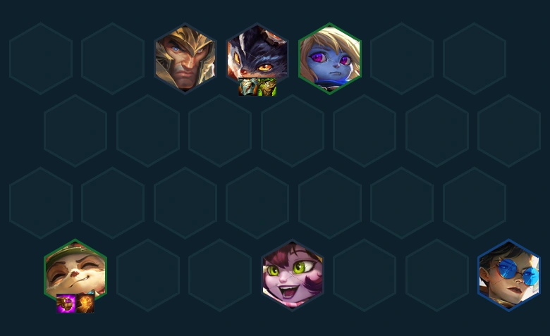 Hình ảnh mô tả form def lv6 cho lối chơi hướng đến vị tướng Sylas DTCL mùa 16