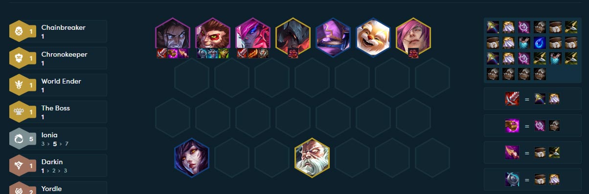 Ahri Yone full Đội Hình cuối trận dtcl 16