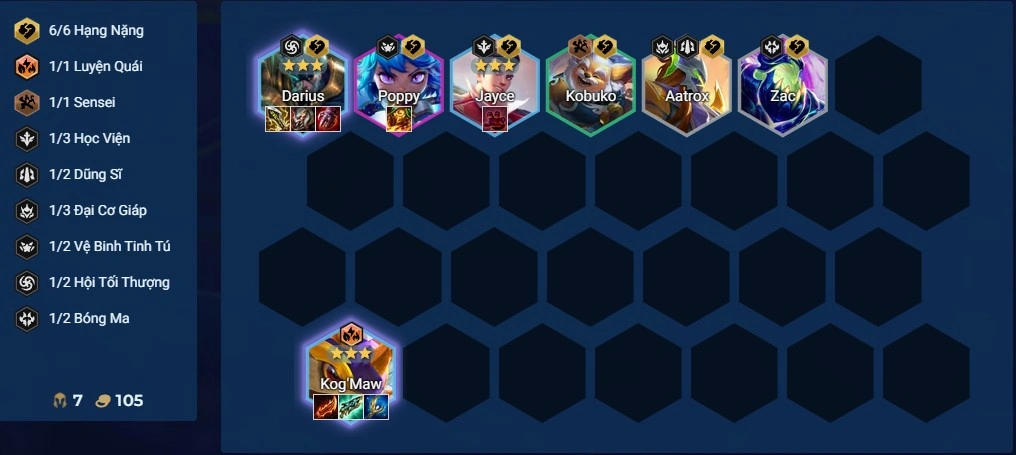 Darius Kog'Maw Hạng Nặng DTCL mùa 15
