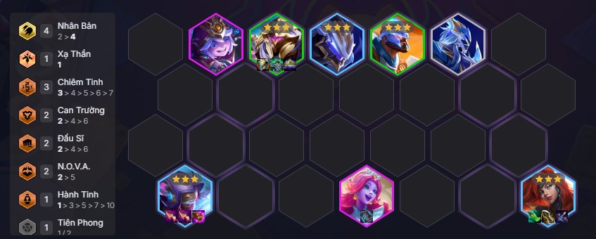 Đội hình Miss Fortune Lulu 4 Nhân Bản TFT mùa 17