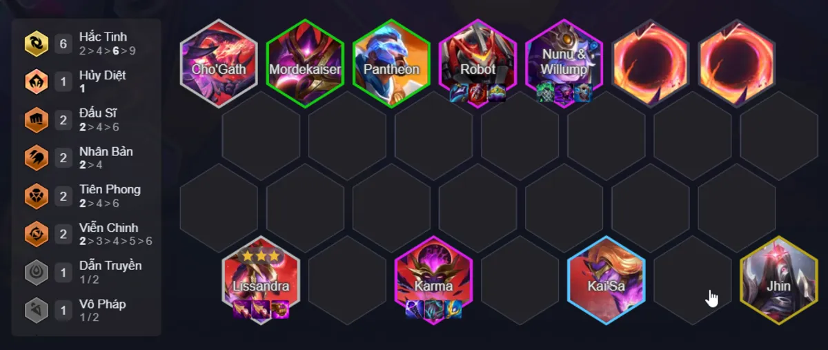 Lissandra Hắc Tinh Nhân Bản DTCL mùa 17