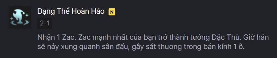 Zac Dạng Thể Hoàn Hảo dtcl